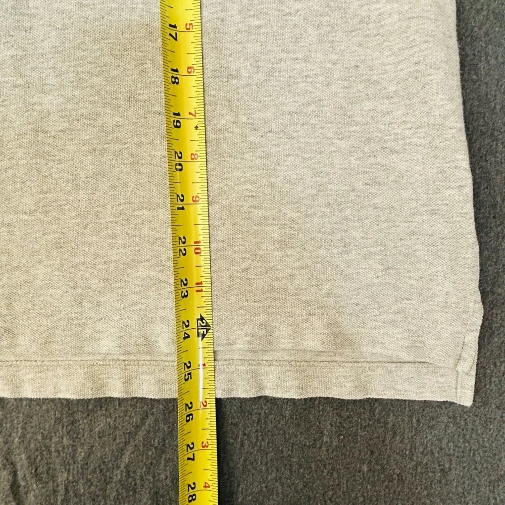 Ralph Lauren Polo Shirt Mens L Classic Fit Light Gray Short Sleeve Cotton Casual